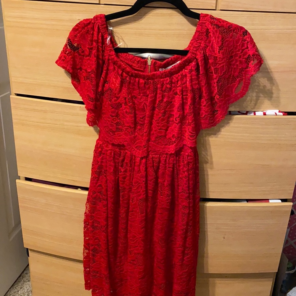 Francessca’s Red Lace Dress